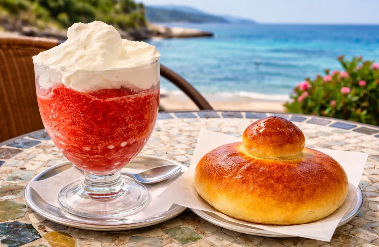 Granita con Brioche